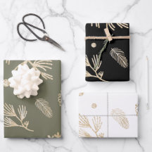 Klassisches rustikales Weihnachtswrapping Sheet Se