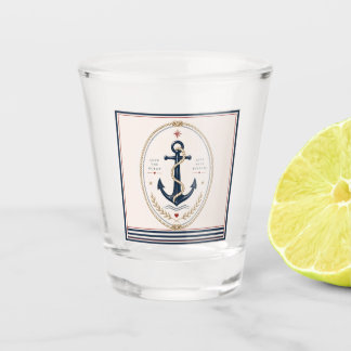 Klassisches Sailorcore-Nautisches Schnapsglas