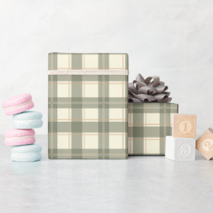 Klassisches Salbei-Tartan-Geschenkpapier Geschenkpapier