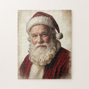 Klassisches Santa Claus Portrait mit sanftem Läche