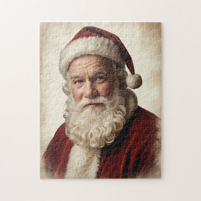 Klassisches Santa Claus Portrait mit sanftem Läche (Vertikal)