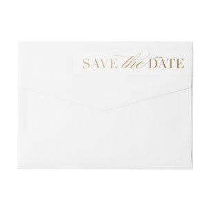 Klassisches 'Save-the-Date'-Adressetikett