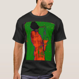 Klassisches saxman Buntglas-Mustert-stück T-Shirt