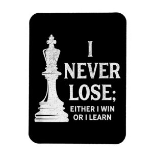 Klassisches Schach-Design, ich verliere nie; ich g Magnet