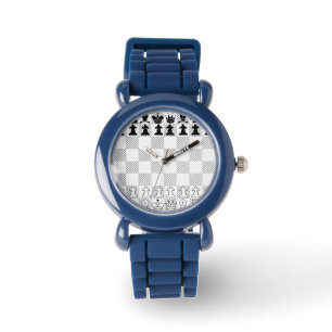 Klassisches Schachbrett Armbanduhr