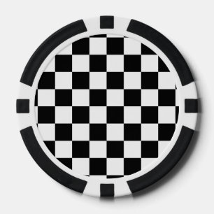 Klassisches Schachbrett-Schwarz-weißes Muster Pokerchips