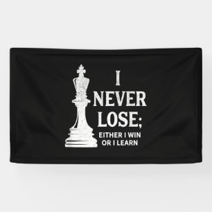 Klassisches Schachdesign, ich verlieren nie; Ich o Banner