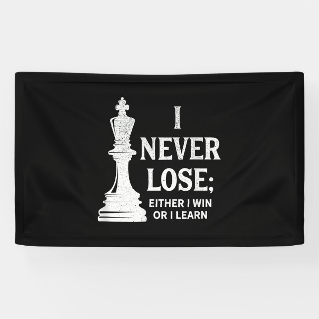 Klassisches Schachdesign, ich verlieren nie; Ich o Banner (Horizontal)