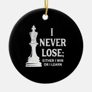 Klassisches Schachdesign, ich verlieren nie; Ich o Keramik Ornament