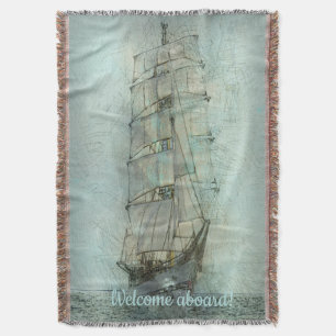 Klassisches Schiff (blau) Decke