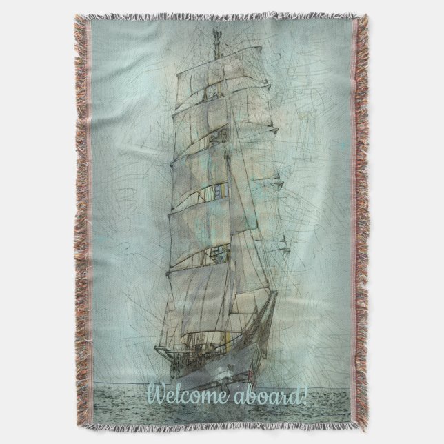 Klassisches Schiff (blau) Decke (Vorderseite Vertikal)