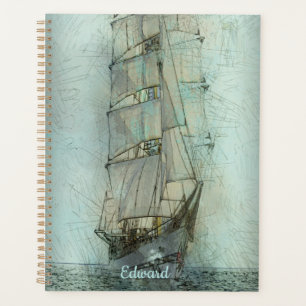Klassisches Schiff (blau) Planer