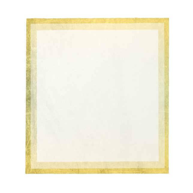 Klassisches Schlicht-gelbes Foto Notizblock (Vorderseite)