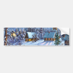 Klassisches, schönes Weihnachtsbild Autoaufkleber