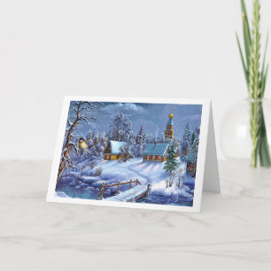 Klassisches, schönes Weihnachtsbild Feiertagskarte