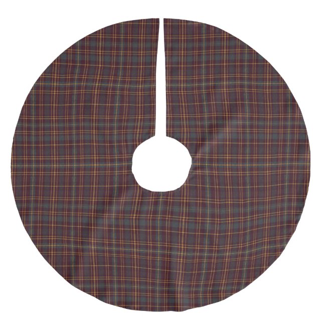 Klassisches schottisches Muster Polyester Weihnachtsbaumdecke (Vorderseite)