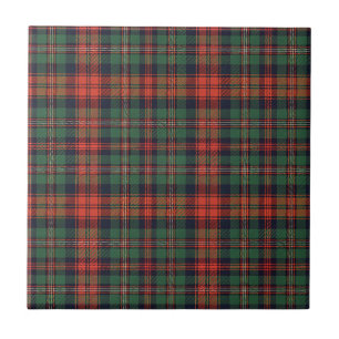 Klassisches schottisches Tartan Rot & Grün Karomus Fliese