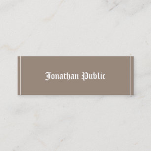 Klassisches Schriftart Design Beruflich Elegant Sc Mini Visitenkarte