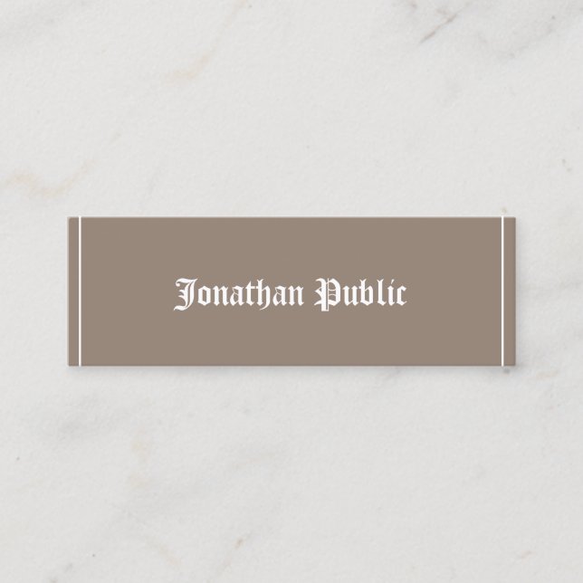 Klassisches Schriftart Design Beruflich Elegant Sc Mini Visitenkarte (Vorderseite)
