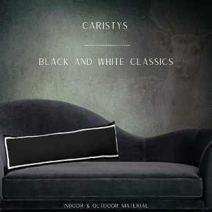 Klassisches Schwarz mit weißem Trimm Seitenschläferkissen