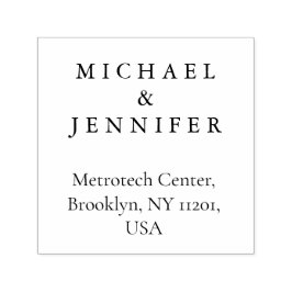 Klassisches Schwarz-Tinte-Design einfach Permastempel