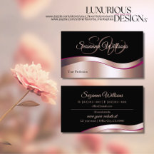 Klassisches Schwarz Wavy Rose Gold Dekor mit Initi