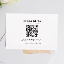 Klassisches Schwarz-Weiß-Format RSVP Karte