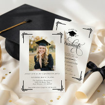 Klassisches Schwarz-Weiß-Foto Abschlussfeier