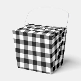 Klassisches Schwarz-Weiß-Gingham-Muster Geschenkschachtel