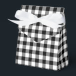 Klassisches Schwarz-Weiß-Gingham-Muster Geschenkschachtel<br><div class="desc">Ein Gefälligkeitskasten mit klassischem schwarz-weißem Bauernstil,  das Gingham-Muster markiert.</div>
