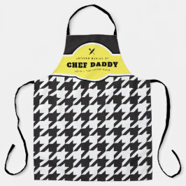 Klassisches Schwarz/Weiß Hahnentrittmuster Kunstha Schürze