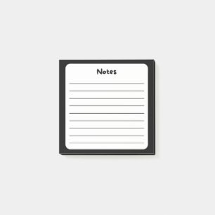 Klassisches Schwarz-Weiß-Klebeschicht Post-it Klebezettel