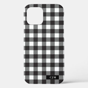 Klassisches Schwarz-Weiß-Lumberjack-Kariertes Mon Case-Mate iPhone Hülle