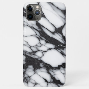 Klassisches Schwarz-Weiß-Marmorplattenmuster Case-Mate iPhone Hülle