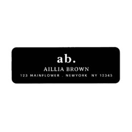 Klassisches Schwarz-Weiß-Minimal-Monogramm-Design