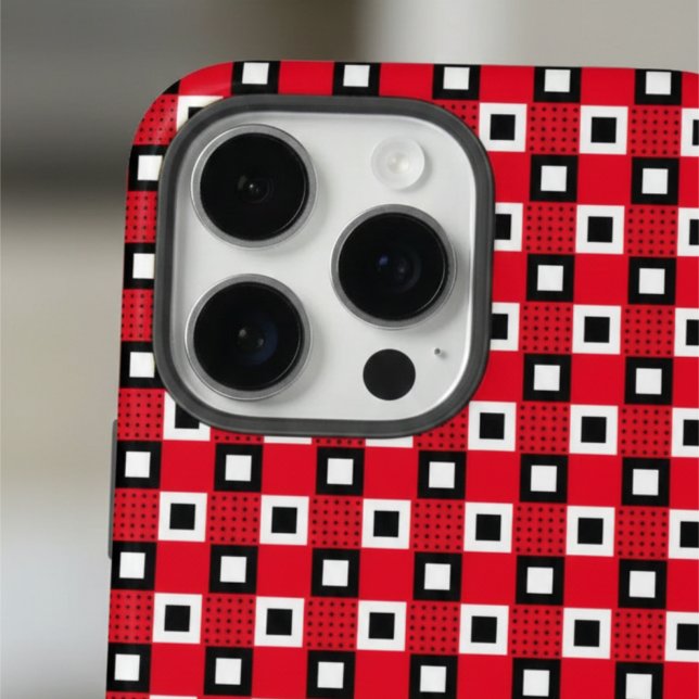 Klassisches Schwarz-Weiß-Muster iPhone 16 Pro Max Hülle (Von Creator hochgeladen)