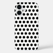 Klassisches Schwarz-Weiß-Polka-Punkt-Muster Kunst