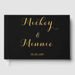 Klassisches Schwarzes Gästebuch mit benutzerdefini