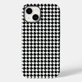 Klassisches Schwarzes Hahnentrittmuster Case-Mate iPhone 14 Hülle