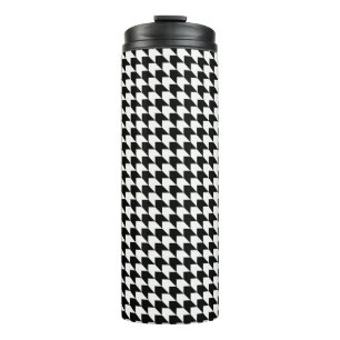 Klassisches Schwarzes Hahnentrittmuster Thermosbecher