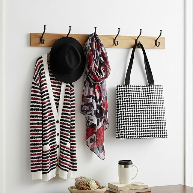 Klassisches schwarzes Houndstooth-Muster Tasche (Von Creator hochgeladen)