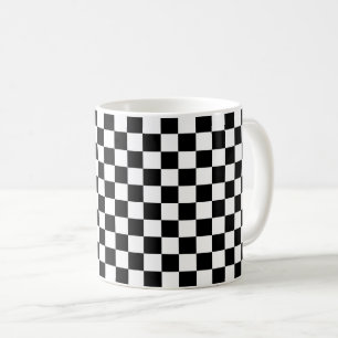 Klassisches schwarzes Schachbrett Kaffeetasse