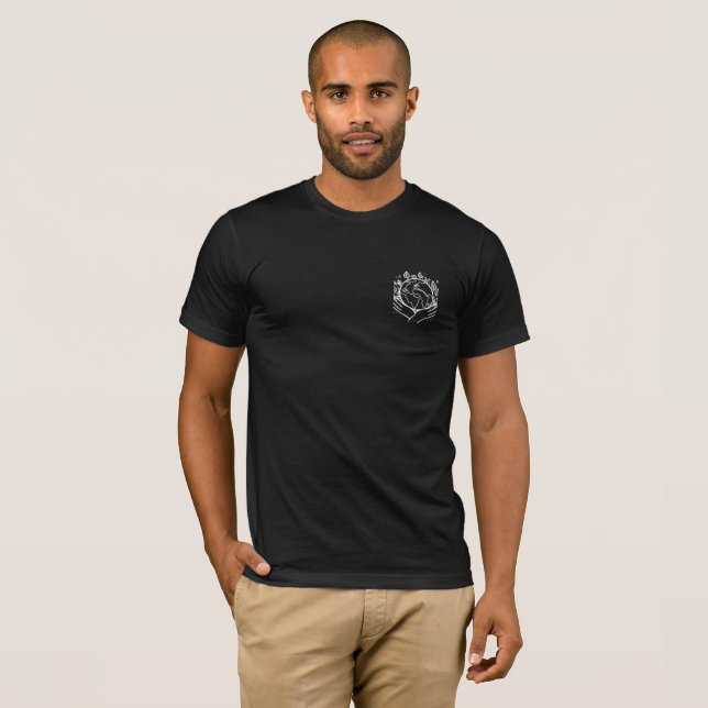 Klassisches schwarzes T-Shirt (Vorne ganz)