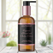 Klassisches schwarzes und rosa Folien-Kosmetikflas