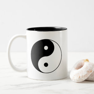 Klassisches Schwarzweiss-Yin und Yang Zweifarbige Tasse