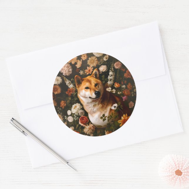 Klassisches Shibu Inu - Aufkleber (Umschlag)