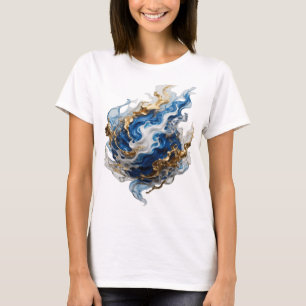 Klassisches Silber ABSTRACT ART Design T-Shirt