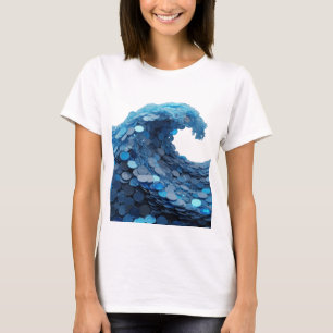 Klassisches Silber ABSTRACT ART Design T-Shirt