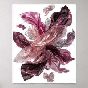 Klassisches Silber ABSTRACT ART Poster