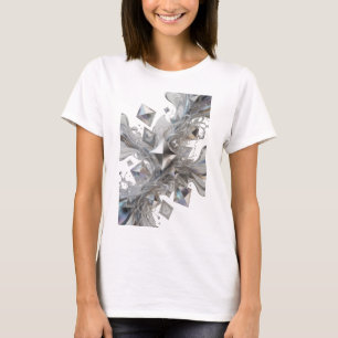 Klassisches Silber ABSTRACT ART Tragbare Kunst T-Shirt
